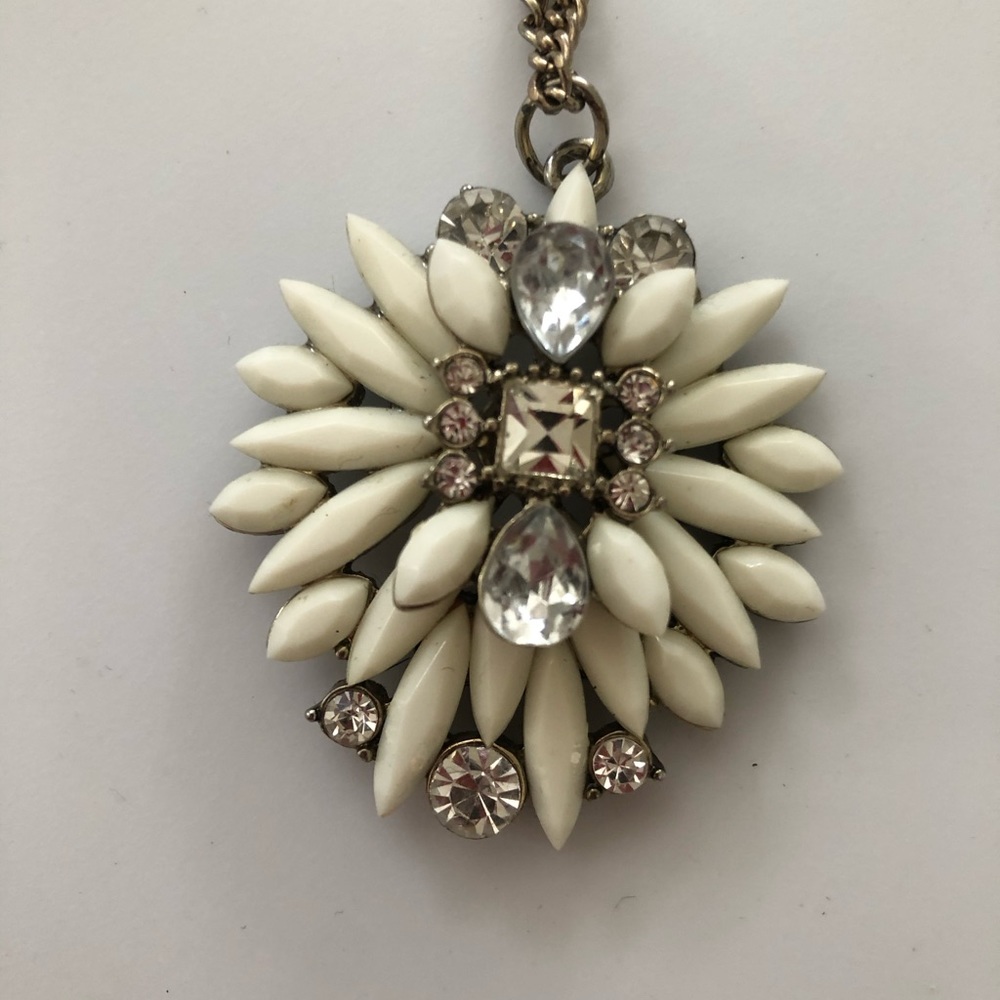 Long statement necklace.